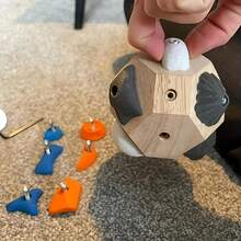Dodecagon Wooden Climbing Training Ball With Removable Rock Holds, Portable Finger Strength Trainer, Hand Grip Strengthener For Bouldering Climbers - A - View 3