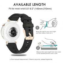 适用于华为 Watch GT6 / GT5 / GT4 41mm / GT5 Pro 42mm / Garmin Venu 3S / Forerunner 265S / Fossil 女士 Gen 6 的 18mm 柔软冰晶硅胶替换表带