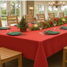 Oxford Slub Tablecloth, 5 Meters, Plain, For Events And Decoration - 紅色 - 查看 2