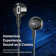 Acer Tai nghe nhét tai có dây OHW300: Cắm là dùng ngay, tương thích với điện thoại di động và máy tính, điều khiển và micro tích hợp cho cuộc gọi rõ ràng, phù hợp cho nghe nhạc, chơi game và sử dụng văn phòng, bền và dễ vệ sinh. - màu đen - Xem 3