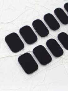 Naklejki na paznokcie żelowe UV, odpowiednie do każdej lampy UV, trwałe naklejki na paznokcie, łatwe w aplikacji i usuwaniu, zaprojektowane dla kobiet. Artykuły do paznokci - Czarne - Zobacz 6