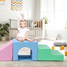 Juego de Escalada para Bebés de 1 a 3 Años,4 Piezas de Espuma Suave con Base Antideslizante,Estructuras Seguras para Gatear, Trepar y Explorar,Promueve Habilidades Motoras Finas y Gruesas,Ideal para H - Multicolor - Ver 5