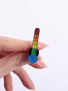 1pc Thermometer Expression Enamel Badge Temperature Mood Brooch Lapel Badge Jewelry Gift For Friends - Multicolor - View 4