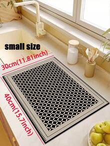【热销！！！】1 件装软橡胶厨房地垫，3.5 毫米厚厨房地毯，现代几何拼接风格吸水厨房地垫，大尺寸地毯，可自行裁剪以适应厨房尺寸，表面织物材质，中间海绵层，底部橡胶层，适用于厨房地毯、厨房装饰、婚礼装饰、家居装饰、浴室地垫、玄关地垫、洗衣房地垫、走廊地毯、客厅地垫等。 - 彩色 - 查看 19