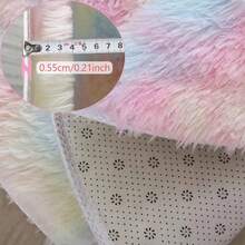 Soft Long Rug For Bedroom Living Room Rainbow Color Plush Fluffy Bedside Rug Shag Furry Rug Carpet Non Shedding For Girls Room Home Decorative - 彩色 - 查看 8