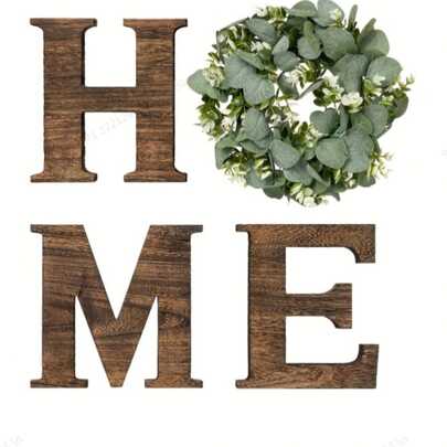 1set, Farmhouse Wall Home Sign For Rustic Wooden Home Hanging Letter Decor Wall Art Wood Sign Decoration Living Room Kitchen Entrance Housewarming Gift