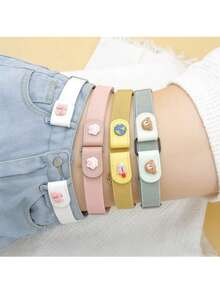 Button-Type Loose Belt, Versatile Denim Belt For Girls, Invisible And Seamless Elastic Belt, Adjustable Length - one-size - View 6