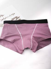 4-Pack Women's Plus Size Loose-Fitting Boxer Shorts, Soft Comfortable Breathable Fabric, Stylish Casual Design For Everyday Wear, Summer - 多色B - 查看 5