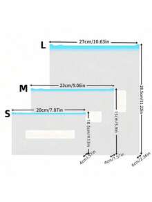 45pcs Reusable Food Storage Bags (3 Different Sizes), Thick Freezer Bags, Waterproof Zipper Seal Food Preservation Bags, Made Of PE Material, Transparent, Writable, For Long-Term Food Preservation And Organization, Suitable For Refrigerator, Freezer, Kitchen Food Categorization And Snack Storage - Transparent - View 10