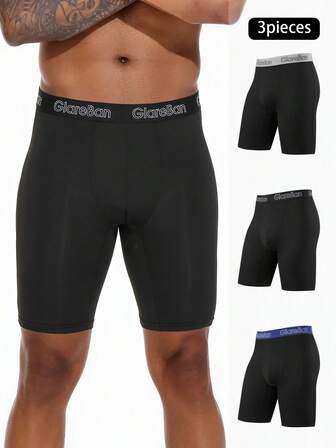 3pieces Set Long Leg Boxer For Men Sports New Underwear Male Brand Panties And Underpants For Luxury Shorts Box Slip Briefs Soft