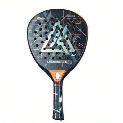  1pc Joeyplay Raket Tenis Rata Serat Karbon 24K, Raket Tenis Padel Sangkar Kepala Berlian Berprestasi Tinggi, Raket Tenis Rata Serat Karbon Penuh Ultra Ringan, Permukaan Reflektif Bertekstur 3D Cengkaman Tinggi, Teras Buih EVA Super Keanjalan, Pemegang Ergonomik Anti-Gelincir, Reka Bentuk Penyerapan Hentakan Tinggi, Prestasi Berkuasa, Raket Sukan Bergaya, Merah/Biru/Oren