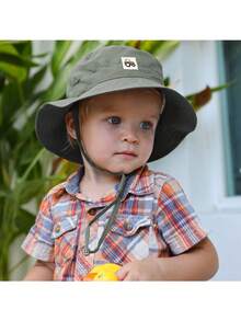 1pc Unisex Kids Summer Sun Hat, UPF 50+ Sun Protection Beach Hat - 1PC - View 4