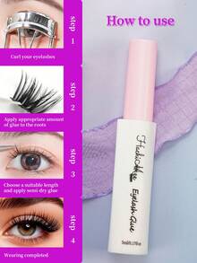 Hakeemi Eyelash Invisible Glue, Waterproof, Strong Hold, Quick Drying Eyelash Adhesive - White - View 6