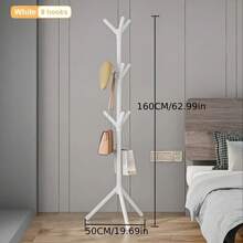 Tree-Shaped Coat Rack - 27KG Capacity Freestanding Organizer Hats, Bags, Clothes (Home & Office) - 白色九枝 - 查看 10