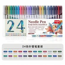 12/24/36色细头（0.5毫米）勾线笔套装，彩色圆珠笔/勾线笔/荧光笔，非常适合鲜艳的色彩、素描、学生笔记、手册制作、办公等用途。 - 彩色 - 查看 15