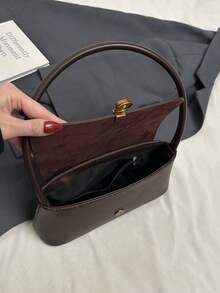 Retro Niche Baguette Bag New Style Fashion French Armpit Bag Shoulder Bag Commuter Bag - 咖啡棕 - 查看 6