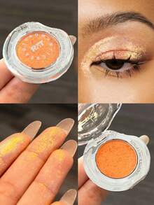 1 Color Pearl Eyeshadow Palette - Shimmery, Metallic Finish, Long-Lasting, Brightening, High-Shine Eyeshadow, Smooth Potato-Like Texture, Suitable For Women, Mothers, Wives, Sisters, Girls, Girlfriends - Shimmery Eyeshadow - 除 04月光星 - 查看 1