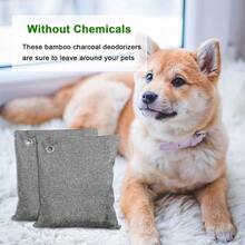 4 Pack Nature Fresh Charcoal Bags Total 800g Odor Absorber Bamboo Charcoal Air Purifying Bags Nature Fresh Charcoal Bag Air Freshener Odors Moisture Absorber For Home Car Pets Room Closet, Dog, Cat, Cat Toys, Winter - 如圖 - 查看 5