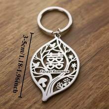 Customized Keychain Without Chain - Customized Golden Tree Of Life Design - Valentine's Day, Anniversary, Birthday, Daily Carry Gift - Durable Metal Keyring - Natural Inspired Commemorative, Suitable For Couples, Friends, Family - Elegant Customized Jewelry, Warm Gift, Fashion Accessory, Polished Surface, Couple Exclusive Gift - Style 36 - View 5
