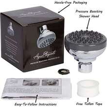 High Pressure Shower Head - Water Saving - Ideal for Low Flow Showers - Pressure Impulse Head - Cromo - ‎Cromo - Ver 8