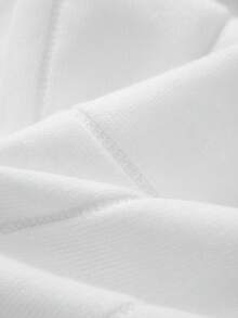 GRDR Áo len nam tay ngắn cổ tròn màu trơn, thích hợp cho các hoạt động mùa hè, là item không thể thiếu để tạo nên phong cách thời trang. - trắng - Xem 5