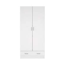 Well Home Duero Wardrobe With 2 Doors And 1 Drawer In White, 79.4x35.7x170.4cm - Multicolor - View 9