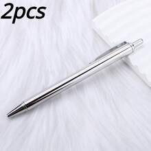 1-3pcs Gold/Silver/Rose Gold Metal Ballpoint Pens, Smooth Writing, 1mm Medium Tip, Suitable For Wedding, Business, Office, Students, Teachers, Men & Women, Can Be Used As Back To School Gift - Multicolor - View 20