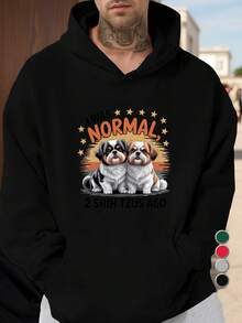 Felpa con cappuccio da uomo SHIH TZUS | Casual, senza elasticità, felpa stampata con tasche, vestibilità morbida, adatta per autunno/inverno. - nero - Visualizzare 12