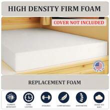 2 X 30 X 72 High Density RV Bunk Mattr Foam Replacement Topper For Camper Truck Travel Trailer Firm CertiPUR-US Certified Made In USA Cover Not Included - HighDensityOnlyNoCover - View 3