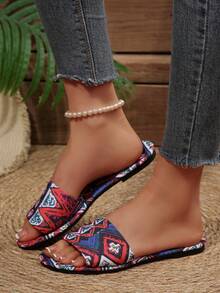 Bohemian Printed Scarf, Preppy College Fabric Geometric Pattern, Summer