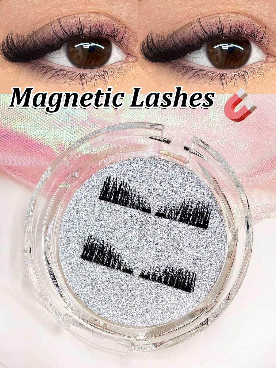 Eid Magnetic Eyelashes With 1 Pair Half Lashes Magnetic Eyelash Natural Long Suitable For Daily Wear, Convenient To Wear - Natural Lashes - View 1