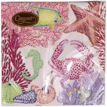 Caspari Under Sea Servilletas de cóctel de papel, 20 por paquete(1 Cocktail) - Multicolor - Ver 2