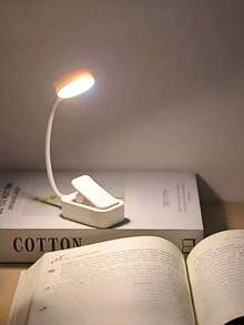 1pc Clip-On Book Light, Reading Light, 3 Color Temperatures, Dimmable, Mini Portable Clip-On Reading Light (Battery Not Included), Book Light, Reading Light, Fun Gift, Gift For Book Lovers, Book Accessories, Bedroom Light - Mini Book Clip Light - View 5