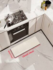 [HOT!!!]1pc Soft Rubber Kitchen Mat, 3.5mm Thick Kitchen Rug, Modern Minimalist Geometric Style Kitchen Absorbent Mat Large Carpet, Can Be Self-Cut To Fit Kitchen Size, Surface Fabric Material, Middle Sponge Layer, Bottom Rubber Layer, Suitable For Kitchen Rugs, Kitchen Decor, Wedding Decor, Home Decor, Bathroom Mat, Entryway Mat, Laundry Room Mat, Hallway Carpet, Living Room Mat, Etc. - Multicolor - View 19