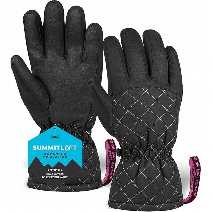 Tough Outdoors Women's Ski Gloves - Waterproof Women's Snow Gloves - Winter Ski Snow Gloves - Snowboard Gloves - Ladies' Cold Weather Gloves - Esquí - Ver 1