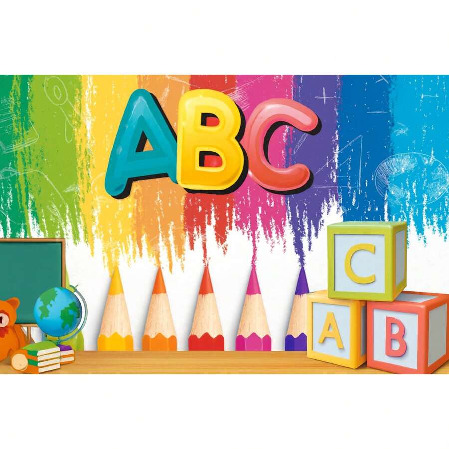 Sublimated Fabric Photography Backdrop For ABC Graduation - 2.20 X 1.50 Meters - CFF-1243 - View 1