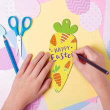 Các mảnh gỗ hình thỏ và cà rốt chưa sơn, đồ thủ công bằng gỗ hình thỏ Phục Sinh, tự làm mô hình cà rốt để sơn. - Nhiều màu - Xem 9