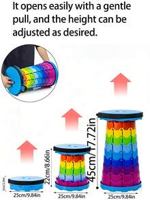 1个升级版折叠凳，轻便耐用，承重高达400磅，适合露营、钓鱼、徒步旅行和烧烤，紧凑坚固，可折叠设计，成人户外露营椅 - 黑色 - 查看 8