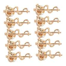 XISH Broche De Serpiente Retro De Aleación Dorada Accesorio Vintage Para Médicos y Enfermeras Prendedor Profesional Para Camisa y Uniforme Uso Trabajo y Eventos Set De 10 Piezas - como en la foto - Ver 1