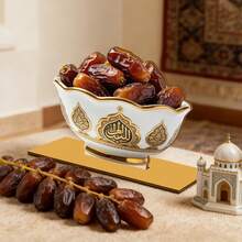 斋月主题温馨家居装饰 | 手工木制桌面摆件 | 新月星形节日礼物 | 斋月主题餐厅装饰 - 白色 - 查看 2