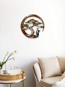 Escultura de parede em ferro fundido representando um Bonsai japonês (Torii), ideal para sala de jantar, decoração natalina perfeita com placa personalizada para casa de campo, pátio ou varanda. Uma ideia de presente única para ele, ela, namorado, namorada, pai, mãe, família, amigos, Dia dos Namorados, Dia das Crianças, Dia dos Pais, formatura, casamento, inauguração de casa, sala de estar, quarto, escritório e encontros familiares.