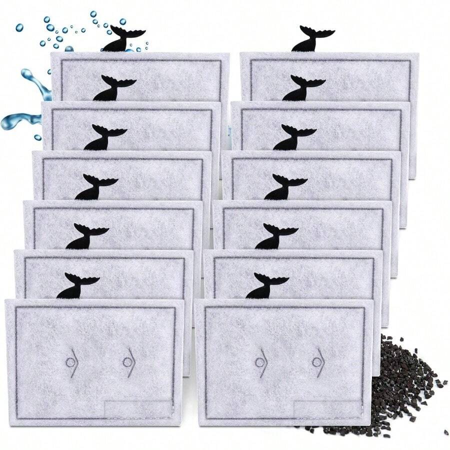 12 Packs Small Filters Cartridges Compatible With Aqueon Small Carbon Cartridge Compatible With Aqueon QuietFlow E Internal Power 10 And 1/2.5/5 Gallon Minibow Aquarium Filters - S-12pack - View 1