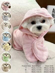 1 Pc Pet Bathrobe Hood Design, Multiple Sizes & Colors Available, Puppy Towels, Pet Towels, Dog Accessories, Cat Towels, Dog Towels, Super Absorbent Quick Drying Pet Towels With For All Pets, Dogs & Cats, Pet Towels For Drying Dogs & Cats Large, Adjustable Pets Robes For Bath, And Dog Dryer For Dogs & Cats, Pet Supplies, Bath Towels, Wearable Towels, Long Robe, Bath Robe, Bathroom Decors, Bathroom Accessarles, Valentine's Day Gift