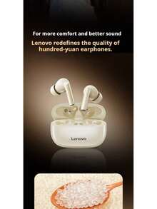 Lenovo TA210 Bluetooth-Kopfhörer: Geräuschunterdrückung, tiefer Bass-Stereoklang, Kopplungsunterstützung, Anruffunktion, bequemer Sitz, separates Mikrofon, lange Akkulaufzeit, geringe Latenz beim Spielen und kabellose In-Ear-Kopfhörer für die Musikwiedergabe.