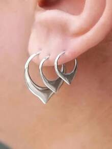 1 Pair Elegant Hoop Earrings For Women For Wedding Engagement Anniversary Party Jewelry Valentine's Day Gift - 1# - View 2