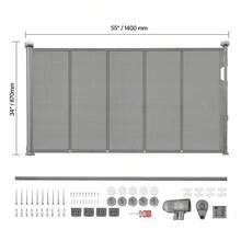 Baby Protection Gate - Grau 55 Zoll Teleskop 33 Zoll - View 10