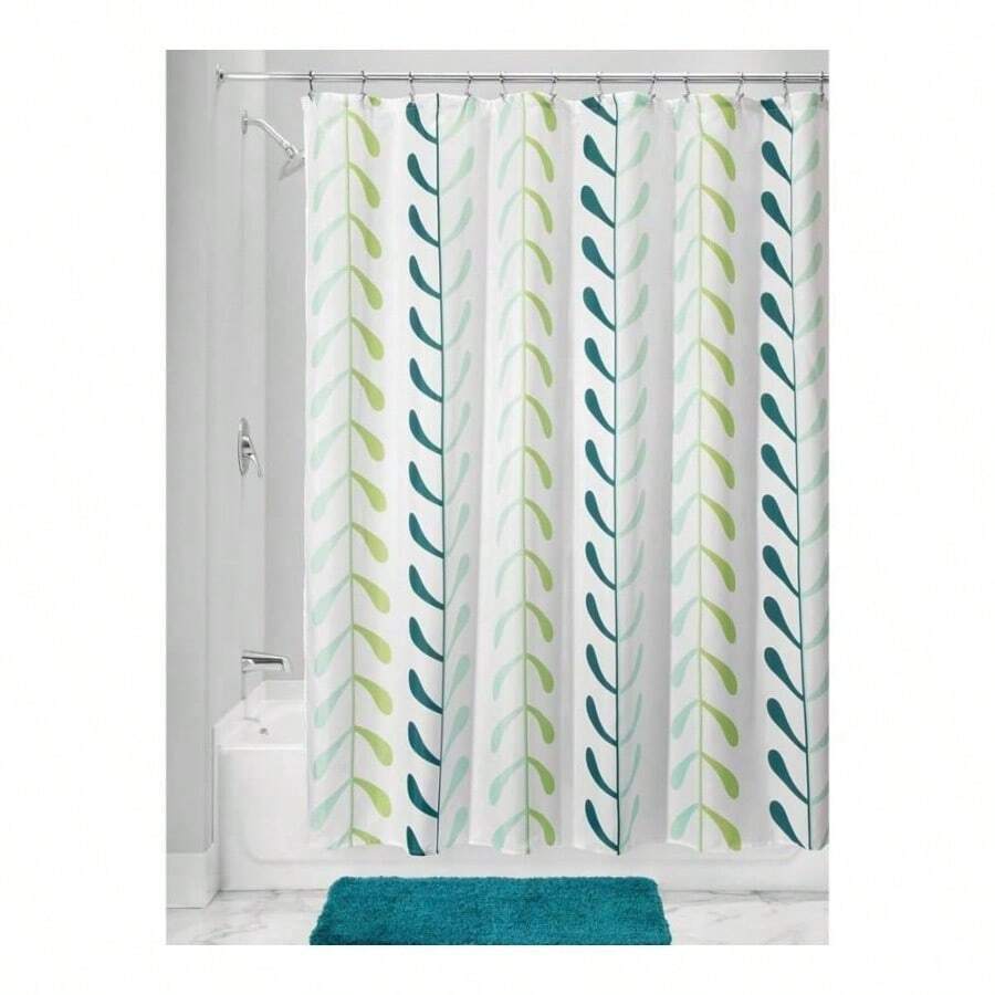 72720 Spring Vine Fabric Polyester Shower Curtain, Green/Multicolor, 72x 72 - vid de primavera - Ver 1