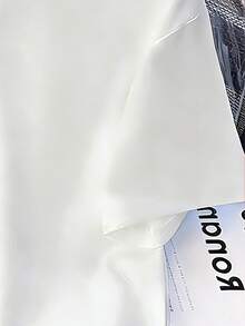 少女休闲日常通勤可爱卡通印花宽松T恤，夏季 - 白色 - 查看 6