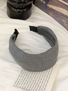 1/4/5件套女孩时尚宽条纹针织发带，优雅头巾，防滑发夹发饰 - 彩色 - 查看 11