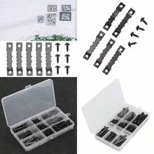 XISH 100 Uds Colgadores de Cuadros con Dientes de Sierra Kit de Ganchos Colgantes con Tornillos de Acero Al Carbono para Lienzo Escudo Marco de Fotos Tablero de Dibujo - 711 - Ver 8